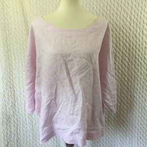 Pure J.Jill Linen Top Light Pink